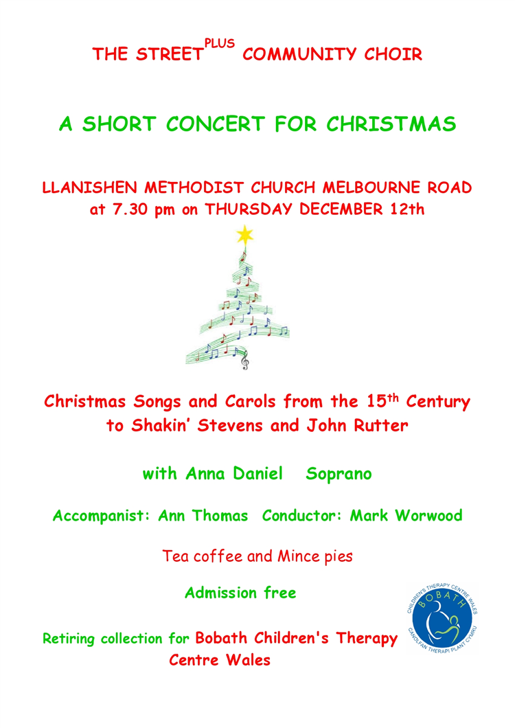 Christmas Charity Concert In Support Of Bobath Children S Therapy Centre Wales In Llanishen On Thursday December 12th 2019